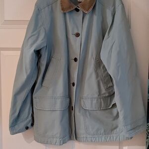 L.L. Bean Blue and Brown Utility Jacket